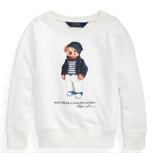 Polo Ralph LaurenToddler and Little Girls Polo Bear French Kids Sweater
